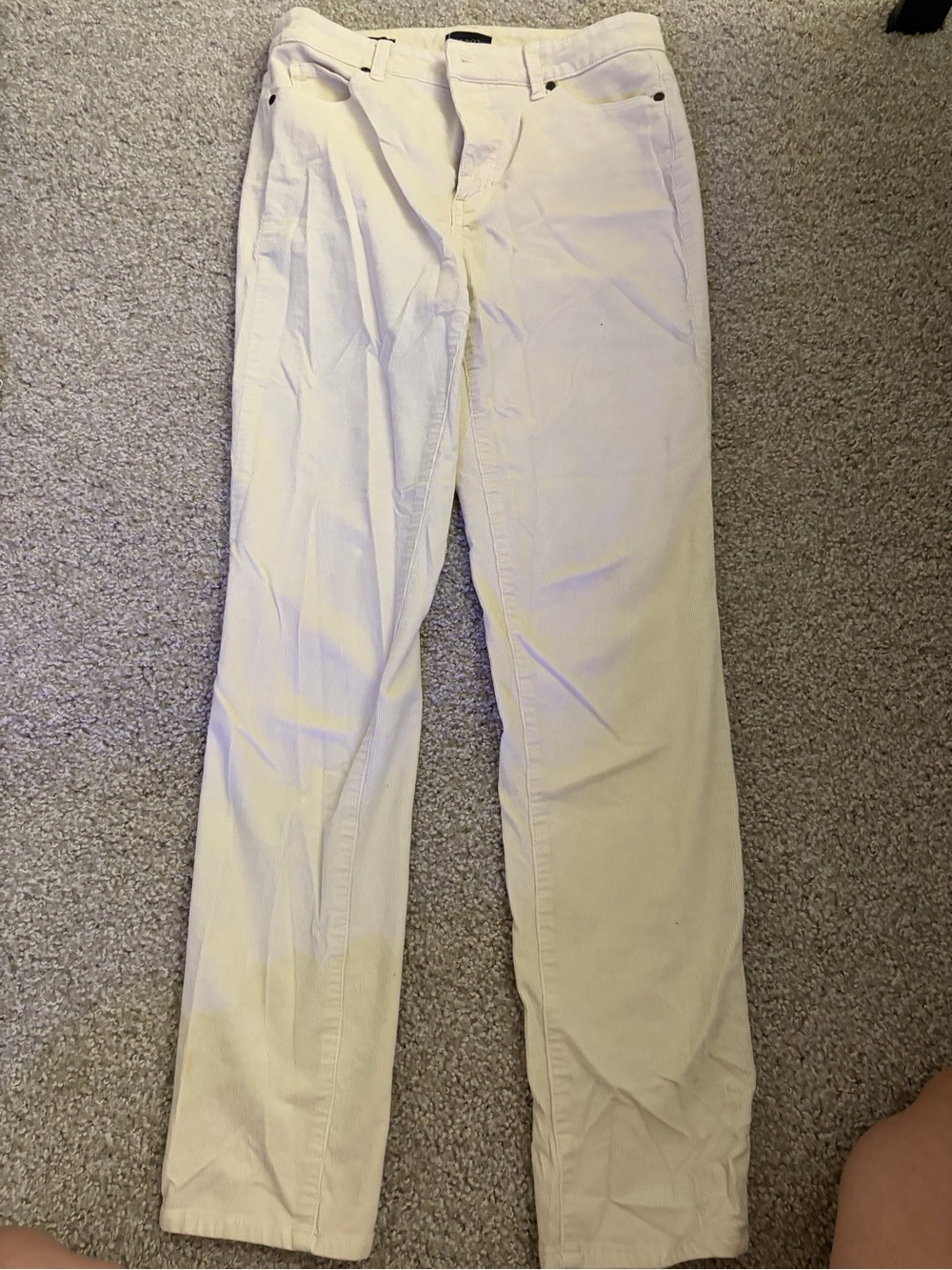 Talbots Cream Corduroy Waistband Pants - Picture 5 of 5
